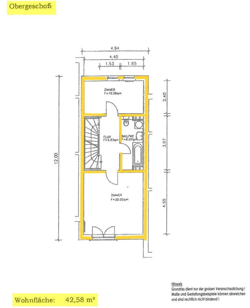 Grundriss - Obergeschoss -